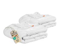 sleepling 191129 Lot de 2 couettes 4 Saisons pour Toute l'année (Remplissage 475 + 780 GR.), 100% Microfibre, 135 x 200 cm, Blanc