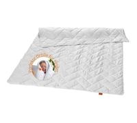 sleepling couette été coton 100 % 100 x 135 cm légère et respirante enveloppe Mako-percale OEKO-TEX blanc