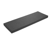 sleepling Coussin de banc 110 x 40 cm gris foncé, coussin d'assise pour l'extérieur et l'intérieur, coussin de banc, housse lavable, dessous antidérapant, fabriqué dans l'UE