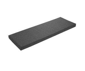 sleepling Coussin de banc 110 x 40 cm gris foncé, coussin d'assise pour l'extérieur et l'intérieur, coussin de banc, housse lavable, dessous antidérapant, fabriqué dans l'UE