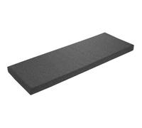 sleepling Coussin de banc 140 x 40 cm gris foncé, coussin d'assise pour l'extérieur et l'intérieur, housse lavable, dessous antidérapant, fabriqué dans l'UE