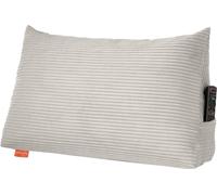 sleepling - Coussin dorsal aspect velours côtelé, largeur 70 cm, avec compartiment latéral, coussin cunéiforme pour lit et canapé, beige