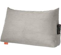 sleepling - Coussin dorsal aspect velours côtelé, largeur 70 cm, avec compartiment latéral, coussin cunéiforme pour lit et canapé, gris pierre