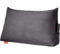 sleepling - Coussin dorsal aspect velours côtelé, largeur 70 cm, avec compartiment latéral, coussin en forme de coin pour lit et canapé, gris foncé