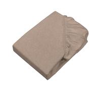 sleepling Drap-housse en flanelle fine, fabriqué en Allemagne, pour matelas jusqu'à 23 cm de hauteur, avec élastique tout autour, certifié Ökotex, lavable à 60 °C, 140 x 200 cm, beige chiné