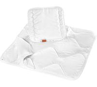 sleepling Ensemble literie bébé, couette 4 saisons, couette 80 x 80 cm et oreiller plat, oreiller 35 x 40 cm, fabriqué en UE