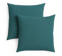 sleepling - Lot de 2 coussins de canapé, 40 x 40 cm, coussin décoratif, oreiller, pétrole