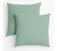 sleepling - Lot de 2 coussins de canapé, 40 x 40 cm, coussin décoratif, oreiller, turquoise
