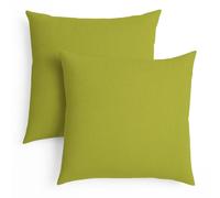 sleepling - Lot de 2 coussins de canapé, 40 x 40 cm, coussin décoratif, oreiller, vert citron