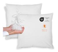 sleepling Lot de 2 coussins en duvet et plumes, 40 x 40 cm, 100 % duvet et plumes, coussin 40 x 40 cm, housse 100 % coton, lavable, fabriqué en UE, certifié Oeko-Tex