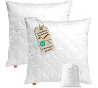 sleepling lot de 2 coussins Komfort 100 | Oreiller décoratif | lavable à 60 degrés | fabriqué en EU | 45 x 45 cm, blanc