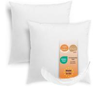 sleepling Lot de 2 d'oreillers 60x60 cm, en plumes, 100% Coton, Downpass, Fabriqué en UE, Lavable 60°C