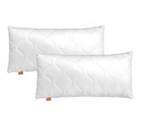 sleepling 197485 Lot de 2 oreillers Extra Ferme | Remplissage 600 GR. | Fabriqué en UE | Lavable jusqu'à 60 degrés | Oekotex 100 | 40 x 80 cm, Blanc