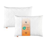 sleepling Lot de 2 oreillers 70x90 cm, taie d'oreiller, oreiller pour personnes allergiques, lavable, fabriqué dans l'UE, Oeko-TEX, grand oreiller de 70 x 90, oreiller de lit, 2 pièces, Basic 100