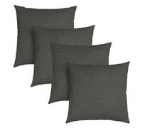 sleepling Lot de 4 coussins de canapé, 40 x 40 cm, avec rembourrage et housse, coussins décoratifs en tissu d'ameublement robuste, coussins décoratifs, oreillers, pour canapé, gris foncé