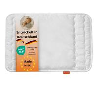 sleepling oreiller plat bébé & enfant 40x60 cm microfibre fibres climatiques ultra-moelleux lavable 60 °C OEKO-TEX fabriqué UE
