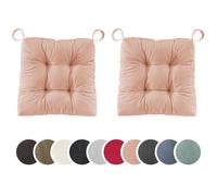 sleepling - Set de 2 coussins de chaise, coussin d'assise, pour l'intérieur et l'extérieur, 40 x 38 cm, rose