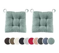 sleepling - Set de 2 coussins de chaise, coussin d'assise, pour l'intérieur et l'extérieur, 40 x 38 cm, turquoise