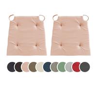 sleepling - Set de 2 coussins de chaise, pour l'intérieur et l'extérieur, 100% coton, 42 x 40 cm, rose