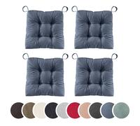 sleepling - Set de 4 coussins de chaise, coussin d'assise, pour l'intérieur et l'extérieur, 40 x 38 cm, jeans
