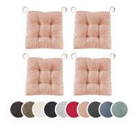 sleepling - Set de 4 coussins de chaise, coussin d'assise, pour l'intérieur et l'extérieur, 40 x 38 cm, rose