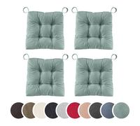 sleepling - Set de 4 coussins de chaise, coussin d'assise, pour l'intérieur et l'extérieur, 40 x 38 cm, turquoise