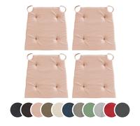 sleepling - Set de 4 coussins de chaise, pour l'intérieur et l'extérieur, 100% coton, 42 x 40 cm, rose