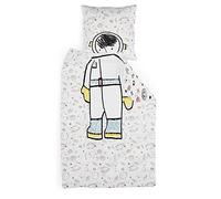 sleepwise Parure de lit pour enfant 135 x 200 cm - Certifié Öko-Tex - 2 pièces - Avec taie d'oreiller 80 x 80 cm - En microfibre extra douce - Avec fermeture éclair - Astronaute
