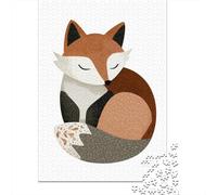 Sleepy Fox Illustration-3, Puzzle 1000 Pièces Adulte, 52x38cm/1000pcs