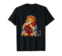 Sleepy Lion Coffee Écharpe d'hiver Confortable T-Shirt