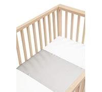 SLEEPY SILK - Housse en soie de mûrier 25 Momme pour lit de bébé | Fini les taches chauves ou la perte de cheveux des nouveau-nés | Hypoallergénique et parfait pour les peaux sensibles | SIDS Safe | Gris colombe