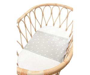 SLEEPY SILK - Manchon en soie de mûrier 25 Momme pour bassinets | Plus de taches de bébé ou de perte de cheveux nouveau-né | Hypoallergénique et parfait pour les peaux sensibles | Croix gris colombe