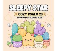 Sleepy Star Cozy Psalm 23 Devotional Coloring Book: Bold and Easy Succulent Designs for Relaxation, Adults and Teens