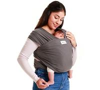 Sleepy Wrap Écharpe de Portage Bebe, Extensible 3-16 kg, Gris Foncé