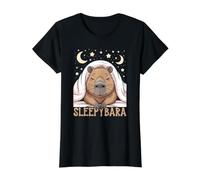 Sleepybara Capybara Couverture de Couchage Motif étoiles et Lune T-Shirt Graphique avec Valeur