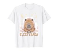 Sleepybara Capybara Couverture de Couchage Motif étoiles et Lune T-Shirt Graphique avec Valeur
