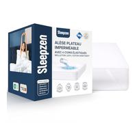 SLEEPZEN Protège Matelas 140x190 cm - Imperméable, Respirant & Silencieux - 100% Coton Ultra Doux - 4 Coins Élastiques - Sanitized® Anti-Acariens - Oeko-Tex - Fabriqué au Portugal