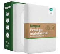 Sleepzen Protège-Matelas 70x200 cm Drap Housse 100% Coton Bio Molleton - Alèse Absorbante, Hypoallergénique, Respirante et Silencieuse - Fabriqué au Portugal - Certifié Oeko-Tex - Garantie 15 Ans