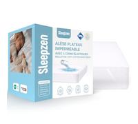 SLEEPZEN Protège Matelas 80x160 cm Lit Bébé - Imperméable, Respirant & Silencieux - Alèse 4 Coins Élastiques - 100% Coton Doux - Sanitized® Anti-Acariens - Oeko-Tex - Fabriqué au Portugal