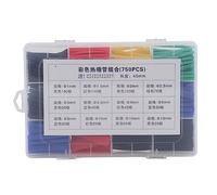 Sleeve de rétrécissement Thermique du câble électrique Klanata, kit de Tubes Thermiques 750pcs, Manchon de câble électrique en Nylon, Rapport de rétrécissement Thermique 2: 1 pour