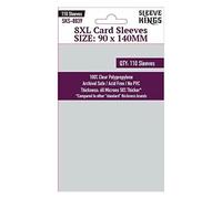 Sleeve Kings SKS-8839 Lot de 110 emballages pour cartes standard, transparents, de 60 microns, taille XXL : 90 x 140 mm, compatibles avec Flamecraft et plus encore -