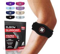 Sleeve Stars Coudière Tendinite - Sangle Tennis Elbow & Coude du Golfeur, Coudière pour Épicondylite, Soulagement du Tendon et Soutien de l'Avant-bras, 3 Sangles Convient, (1 un./Noir)