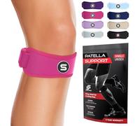 Sleeve Stars Genouillère Rotulienne - Soutien Infra-Patellaire pour le Tendon Rotulien, Arthrite, Tendinite et Douleur, Genouillère pour Hommes, Femmes, Enfants et Adolescents, 3 Longueurs (Rose)