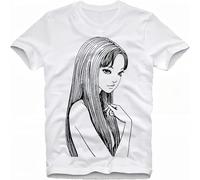 Sleeves Cotton T Shirt Tomie Junji Ito Uzumaki Manga Anime Guro Japan Japanese Suehiro Maruo Custom Tees White S