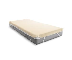 Sleezzz Protège-matelas basique en molleton 100 % coton, élastiques d'angle, protection hygiénique, couleur naturelle, 160 x 200 cm