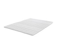Sleezzz Surmatelas, 2,5 cm d'épaisseur, mousse confort 7 zones, blanc, antidérapant avec élastiques aux coins (140 x 200 cm)