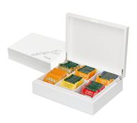 Slege Boîte à thé en Bois 6 Compartiments,Coffret Thé,Fabriqué à la Main,Organisateur de Sachets de Thé, Boîte à Café,Boite à Tisane Hermétique,Boite The Vrac,Tea Box,Rangement The Sachet