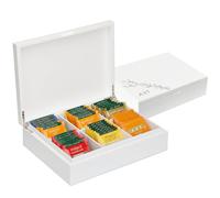 Slege Boîte à thé en Bois 6 Compartiments,Coffret Thé,Fabriqué à la Main,Organisateur de Sachets de Thé,Boîte à Café,Boite à Tisane Hermétique,Boite The Vrac,Rangement The Sachet,Tea Box