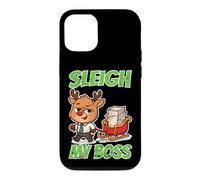 Sleigh My Boss Renne Humour de Bureau Coque pour iPhone 12/12 Pro
