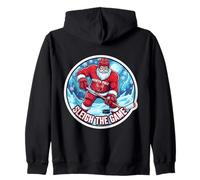 Sleigh The Game Ice Hockey Player Christmas Santa Lover Xmas Sweat à Capuche